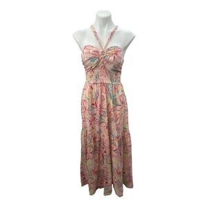 Jessica Simpson Pink and Orange Halter Sundress